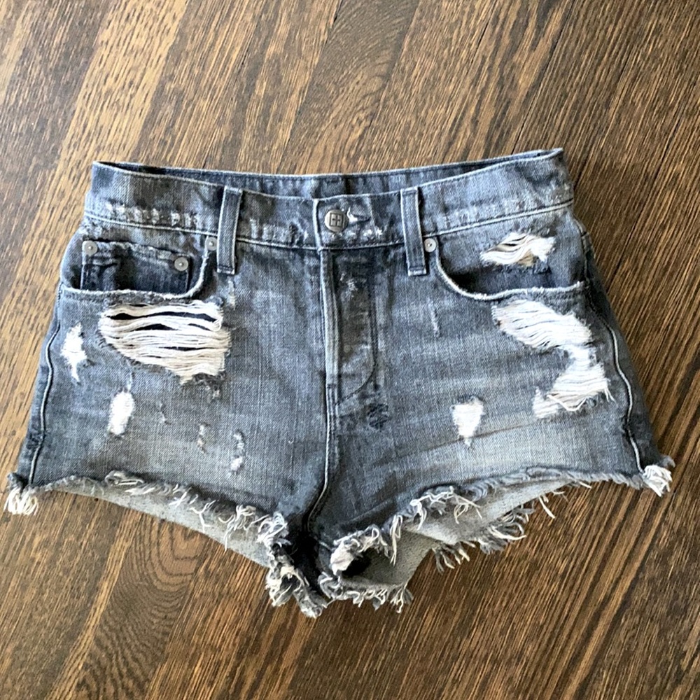 Grey Distressed Shorts